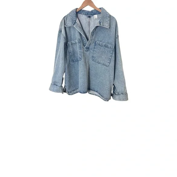 H&M Denim Pullover Shirt Size extra large - Picture 2 of 9